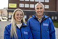 Leonie Frings übernimmt im Team Stolberg bei Aachen die Koordination. Peter Brendel ist Geschäftsführer bei der WABe, die das Hochwasserteam stellt.